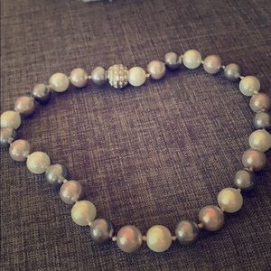 Faux pearl necklace